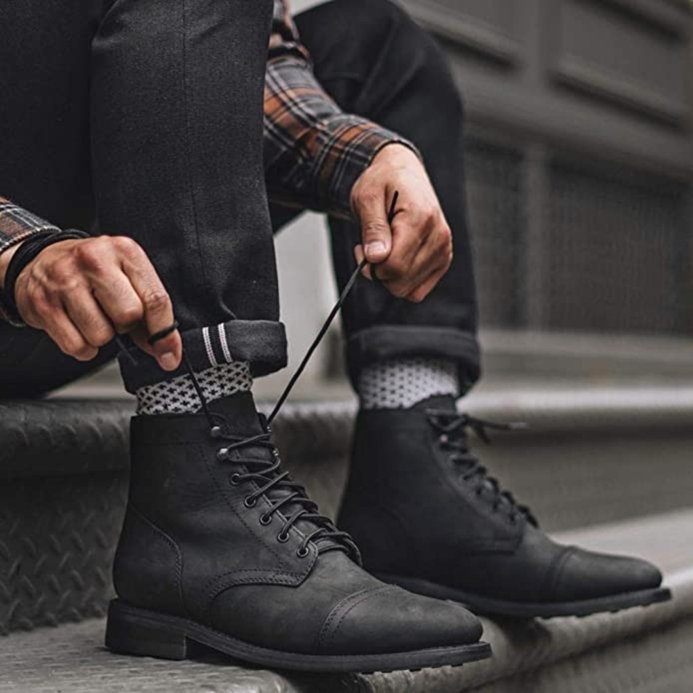 Thursday Matte Black Captain Boots - MENS 8